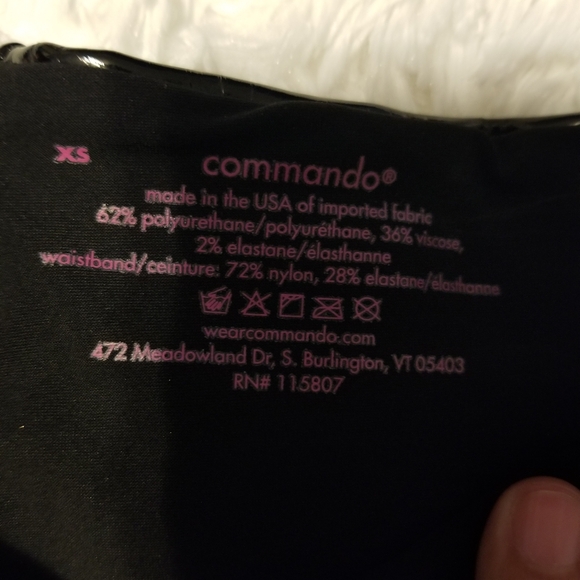 Commando Faux Patent Leather Leggings Women's Size XS Color Black - Picture 11 of 11